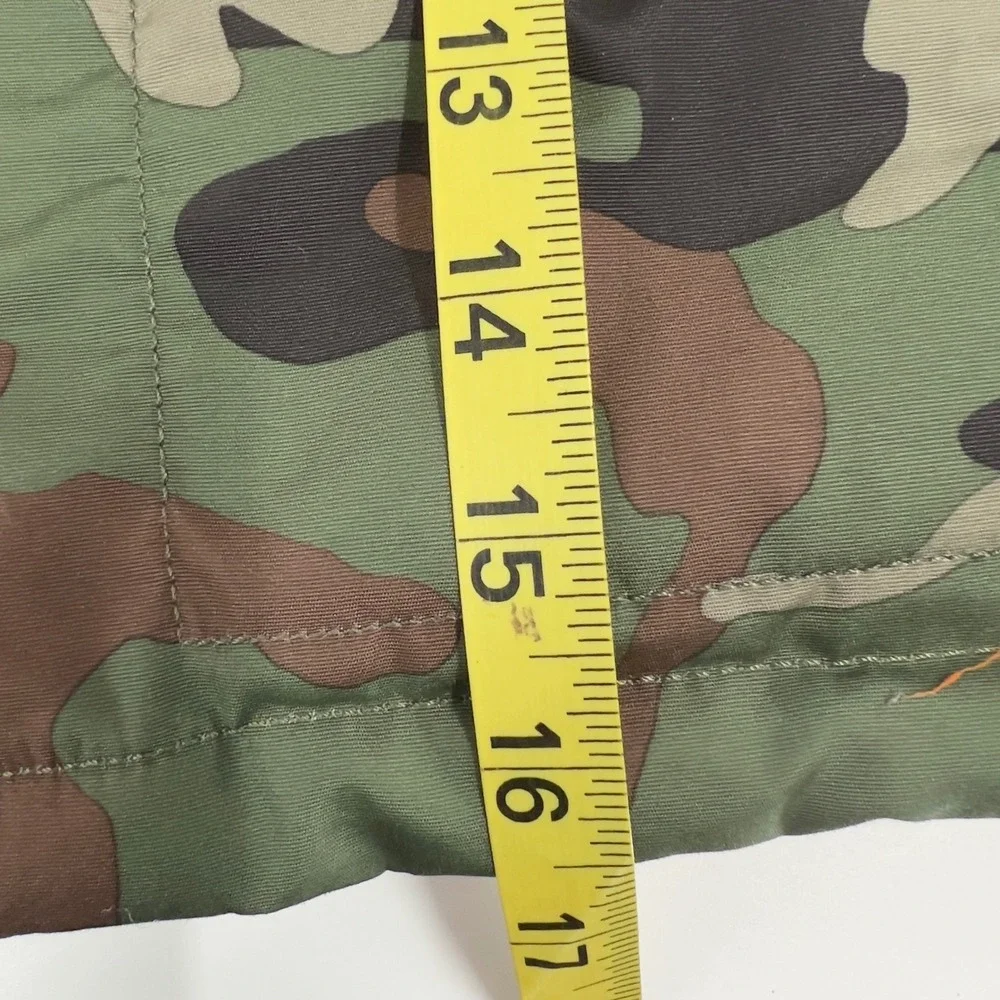 Polo Ralph Lauren Kids Parka Jacket Green Camo Faux Fur Hood Orange Lining 2/2T